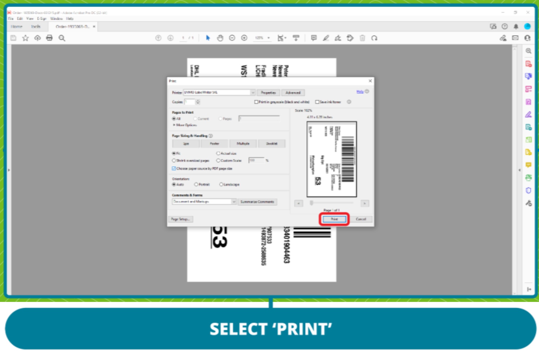 How do I print DHL Shipping Labels on a Dymo Labelwriter? Dymo