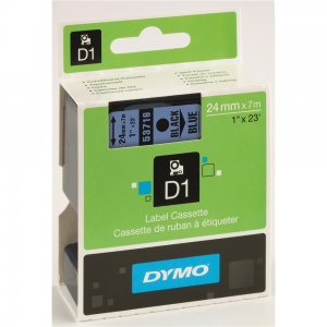 Dymo 53716 Black On Blue - 24mm