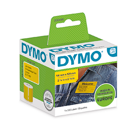 Dymo 99014 YELLOW Shipping/Name Badge (220 labels) - 54mm x 101mm