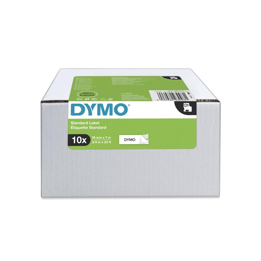 Dymo 45803 Black on White - 19mm - Bulk Pack (Box of 10) - Dymo 