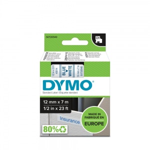 Dymo 45014 Blue On White - 12mm
