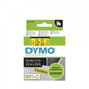 Dymo 45018 Black On Yellow - 12mm