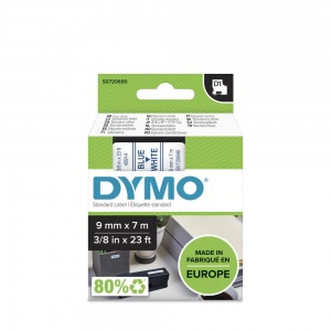 Dymo 40914 Blue On White - 9mm