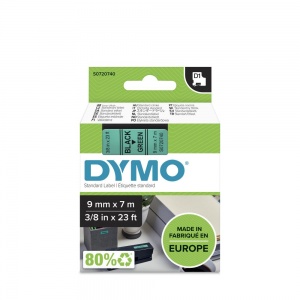 Dymo 40919 Black On Green - 9mm