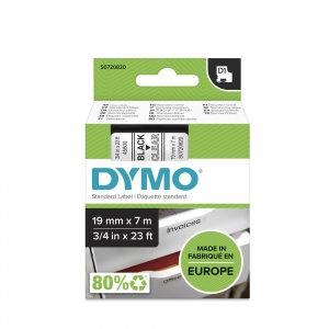 Dymo 45800 Black On Clear - 19mm