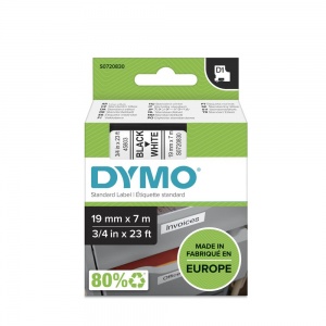 Dymo 45803 Black On White - 19mm