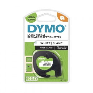 Dymo 91200 White Paper LetraTAG Tape