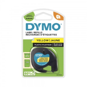 Dymo 91202 Yellow Plastic LetraTAG Tape