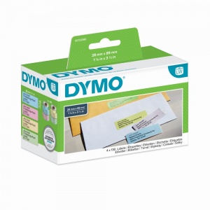 Dymo 99011 Colour Labels (130 labels x 4) - 28 x 89mm