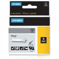 Dymo Rhino 1805413 Black on Grey Vinyl Tape - 12mm