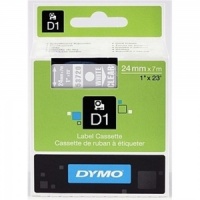 Dymo 53720 White On Clear - 24mm