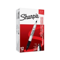 Sharpie Twin Tip Black Pens (Box of 12)