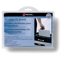 Rexel 2101948 Shredder Lubricant Sheets (Pack of 12)