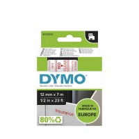 Dymo 45012 Red On Clear - 12mm