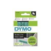 Dymo 45019 Black On Green - 12mm