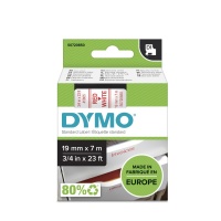 Dymo 45805 Red On White - 19mm