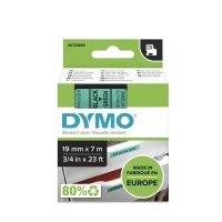 Dymo 45809 Black On Green - 19mm