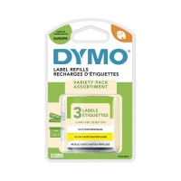 Dymo 91240 LetraTAG Tape Starter Pack (3 Tapes)